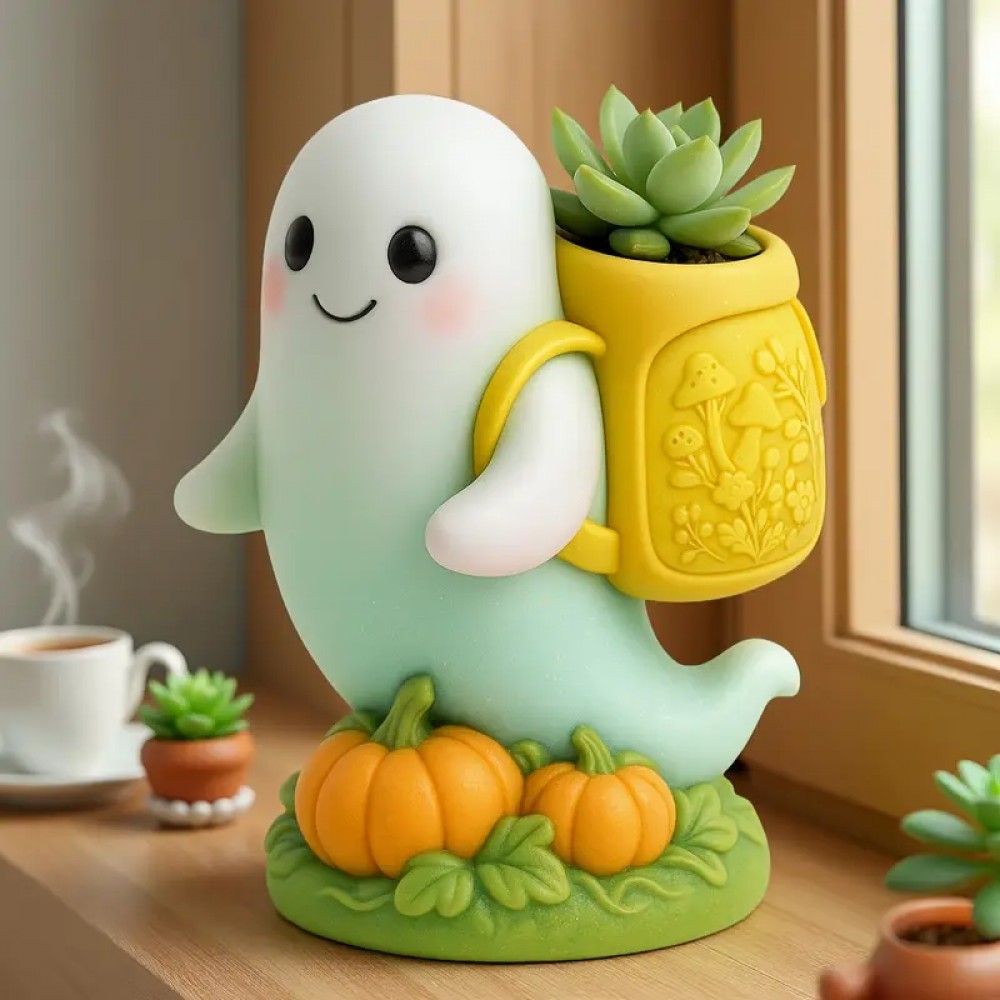 YY5969 Balkabaklı Casper Saksı Silikon Kalıp